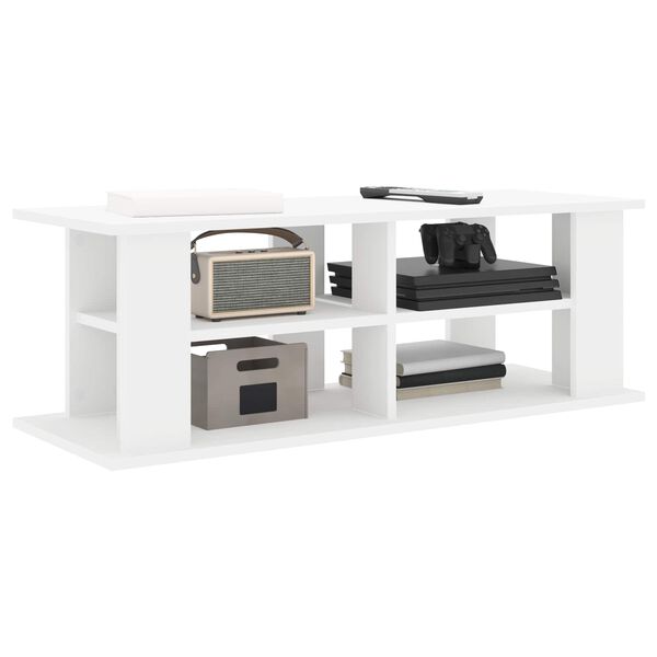 vidaXL Supporto TV Bianco 96 x 35 x 33,5 cm