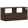 vidaXL Mobile TV Rovere Marrone 80x31x39,5cm Legno Multistrato Metallo