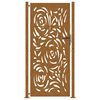vidaXL Cancello da giardino 100x200 cm in acciaio corten con design a fiamma