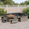 vidaXL Set Divano da Giardino 12 pcs Grigio polyrattan