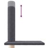 vidaXL Albero per Gatti Pavimento Soffitto Grigio Scuro 250,5-276,5 cm