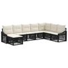 vidaXL Set Divano da Giardino 8 pz 8-Posti Nero polyrattan