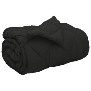 vidaXL Duvet Invernale Nero 200 x 135 cm Microfibra