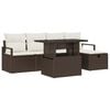 vidaXL Set Divano da Giardino 6 pz Marrone polyrattan