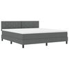 vidaXL Letto box spring con materasso Grigio scuro 180 x 200 cm