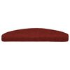vidaXL Tappetini per scale autoadesivi 30 pz 65x21x4 cm Bordeaux Rosso Semicircolari Grandi