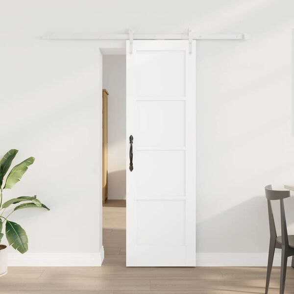 vidaXL Porta scorrevole ORKDAL Bianco 61 x 198,5 cm Pino massello