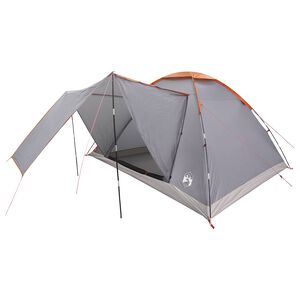 vidaXL Tenda da campeggio 6 persona Grigio e arancione
