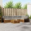 vidaXL Set di divani da esterno 6 pcs Grigio Naturale e Chiaro