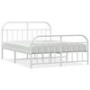 vidaXL Giroletto con Testiera e Pediera Metallo Bianco 150x200 cm