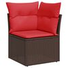 vidaXL Set Divani da Giardino 8 pz con Cuscini Marrone in Polyrattan