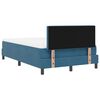 vidaXL Letto a Sorgente LED con led Blu Scuro 120 x 200 cm Velluto
