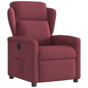 vidaXL Poltrona Reclinabile in Tessuto Rosso Vino