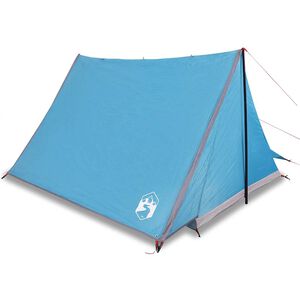 vidaXL Tenda da Campeggio per 2 Persone Blu Impermeabile