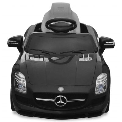 Macchina cavalcabile Mercedes Benz SLS AMG nera 6 V con telecomando
