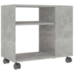 vidaXL Tavolino Grigio Cemento 70x35x55 cm in Legno Multistrato