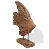 vidaXL Scultura di Pesce in Teak 40x12x57 cm