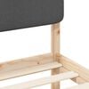 vidaXL Letto con Testiera Rivestita Grigio scuro 200 x 200 cm