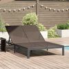vidaXL Lettino da Sole 1-persona Marrone 206 x 62.5 x 74 cm polyrattan