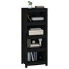 vidaXL Libreria Nera 50x35x125,5 cm in Legno Massello di Pino