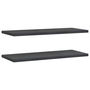 vidaXL Mensole a Muro 2 pz 100x40x3 cm Nero in Acciaio Inossidabile