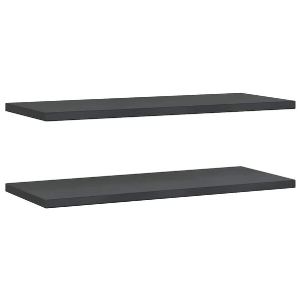 vidaXL Mensole a Muro 2 pz 100x40x3 cm Nero in Acciaio Inossidabile