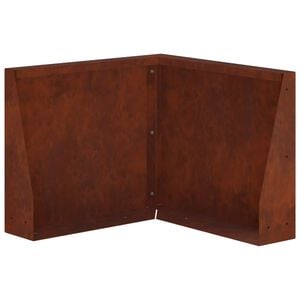 vidaXL Muro di contenimento 50 x 50 x 30 cm Acciaio Corten Ruggine