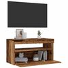 vidaXL Mobile Porta TV con LED Legno Antico 75x35x40 cm Multistrato