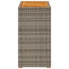 vidaXL Tavolino da Giardino Piano Legno Grigio 60x40x75 cm Polyrattan