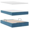 vidaXL Letto con Contenitore con materasso Blu 120 x 190 cm Velluto