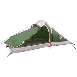 vidaXL Tenda da backpacking Verde 2 persone