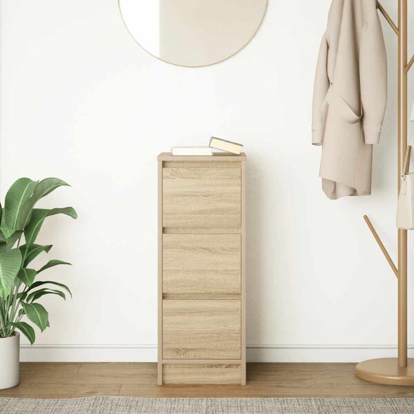 vidaXL Credenza Rovere Sonoma 29,5x34x76 cm in Legno Multistrato