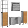 vidaXL Set di mobili per il bagno Grigio Sonoma Legno multistrato