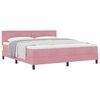 vidaXL Letto a molle con materasso Rosa 180 x 200 cm Velluto