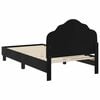 vidaXL Struttura letto bambini con testata Nero 80 x 160 cm Velluto
