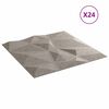 vidaXL Pannelli da parete 24 pcs Grigio Cemento 50 x 50 cm Schiuma XPS