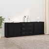 vidaXL Sideboards con cassetto 3 pcs Rovere Nero 210 x 35,5 x 67,5 cm