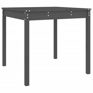 vidaXL Tavolo da Giardino Grigio 82,5x82,5x76 cm Legno Massello Pino