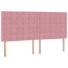 vidaXL Letto con contenitore e materasso Rosa 200 x 200 cm Velluto