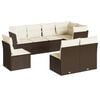 vidaXL Set Divani da Giardino 8 pz con Cuscini Marrone in Polyrattan