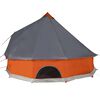 vidaXL Tenda Familiare Tipi 10 Persone Grigia e Arancione Impermeabile