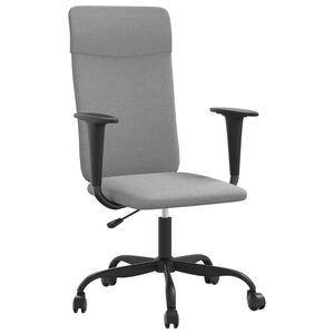 vidaXL Sedia da Ufficio Regolabile Grigio Chiaro Rete e Similpelle