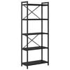 vidaXL Libreria 60 x 30 x 155 cm Legno ingegnerizzato Rovere Nero