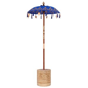 vidaXL Ombrello balinese con base Blu 95 x 95 x 260 cm