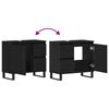 vidaXL Armadio per Lavabo da Bagno Rovere Nero 65 x 33 x 60 cm