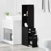 vidaXL Set di mobili per il bagno Rovere Nero 22 x 41 x 135 cm