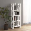 vidaXL Libreria/Divisorio Bianco 60x35x160 cm Legno Massello