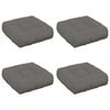 vidaXL Cuscini per Sedia in 4 Pezzi VIANEN 4 pz 100% Poliestere Grigio