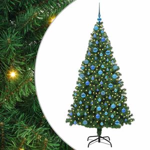 vidaXL Albero di Natale artificiale con 300 LED Verde 180 cm