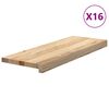 vidaXL Gradini 16 pz 70x30x2 cm in Rovere Massello Non Trattato